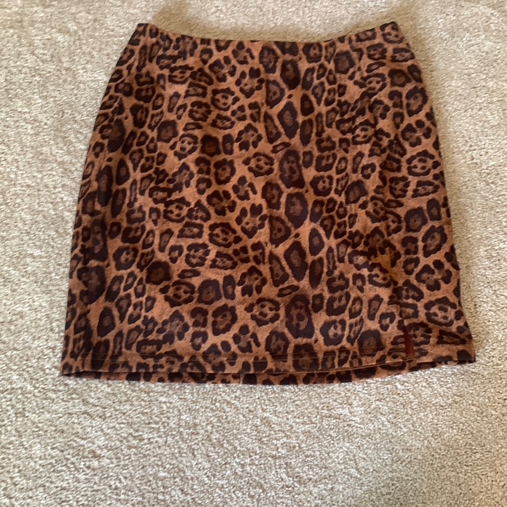 Cheetah print mini skirt